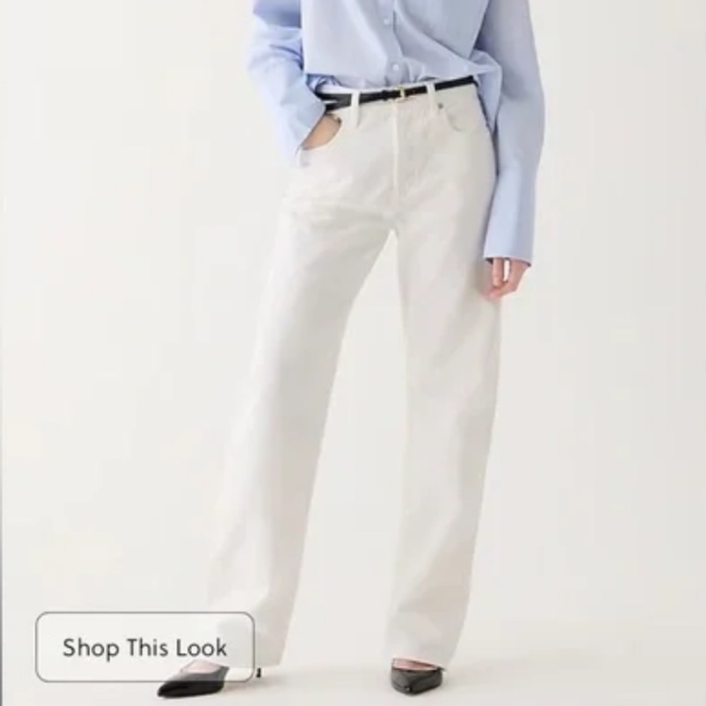 J Crew White Brooklyn Boyfriend Jeans Size 31